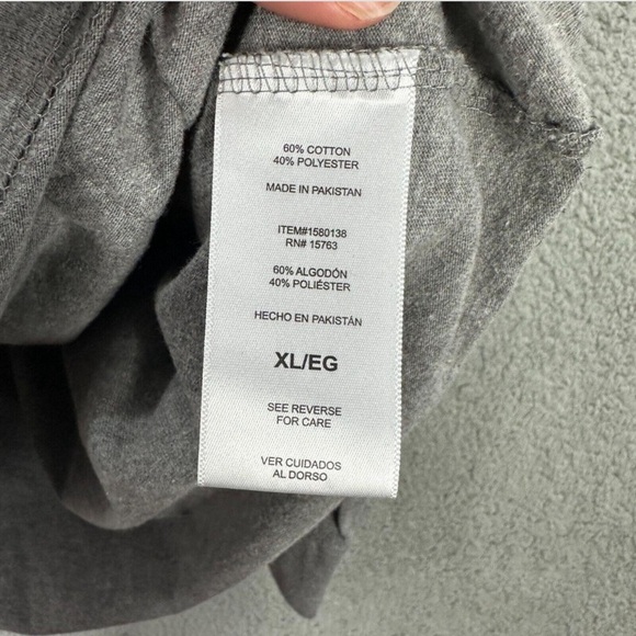 Champion | Logo Jersey Hoodie Pullover Sweatshirt Cotton Blend in Grey Size XL - Picture 4 of 6